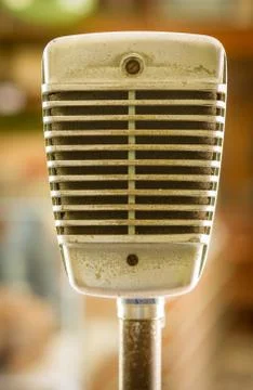 Retro microphone Stock Photos
