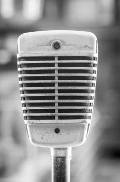 Retro microphone Stock Photos