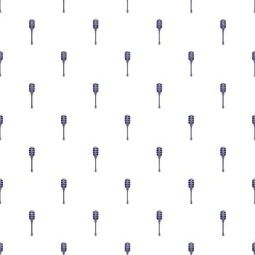 Retro microphone seamless pattern for broadcast and music Illustrazione stock