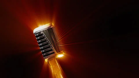 Retro microphone with shine Vidéo 24726617