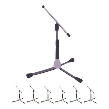 Retro microphone stand vector cartoon graphic イラスト素材