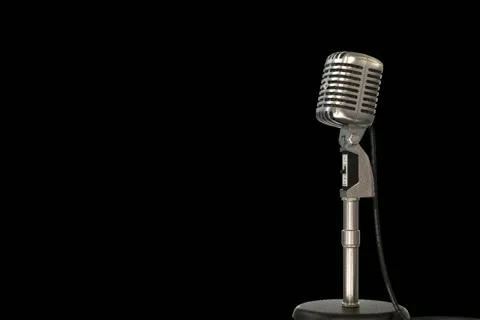 Retro Microphone Transition Stock Footage 10870608