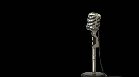 Retro Microphone Transition HD Stock Footage 10870495