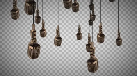 Retro Microphones 2 스톡 동영상 61042024