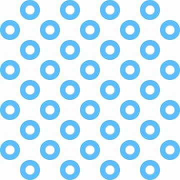 Retro minimalist vector pattern with circular grid and polka dots. Seamless.. Illustrazione stock