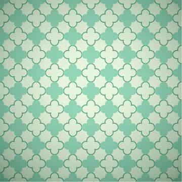 Retro mint different vector seamless patterns Stock Illustration