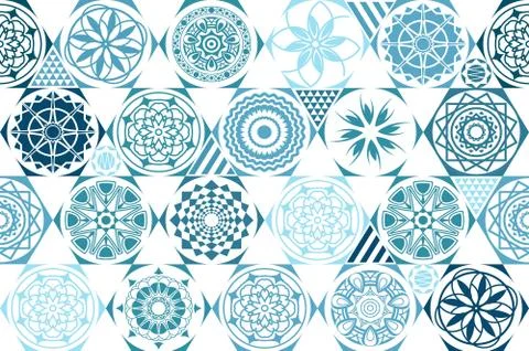 Retro mint Universal different vector seamless patterns. tiling. Endless text Stock Illustration