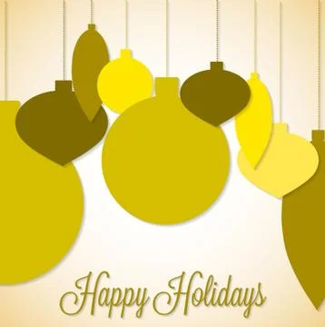 Retro mixed baubles in vector format. Stock Illustration