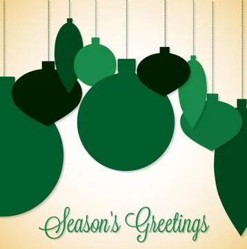 Retro mixed baubles in vector format. Stock Illustration