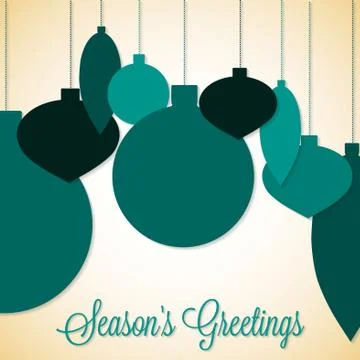 Retro mixed baubles in vector format. Stock Illustration