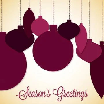 Retro mixed baubles in vector format. Stock Illustration