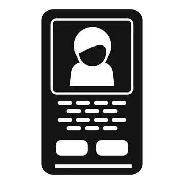 Retro mobile device icon with portrait display Stock Illustration