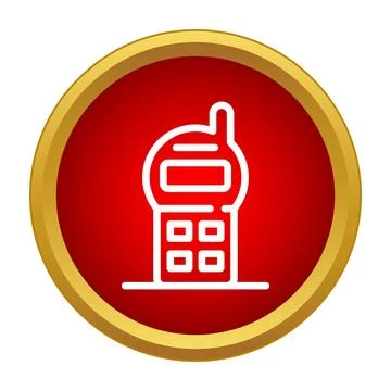 Retro mobile phone icon representing wireless communication Ilustração Stock