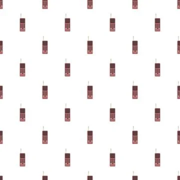 Retro mobile phone pattern repeating on a white background 库存插图