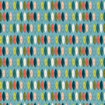 Retro Modern Seamless Pattern Paper. 60s Mod design with vintage flare Illustrazione stock
