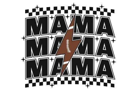 Retro Mom Lightning Bold T-shirt Design Stock Illustration