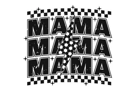 Retro Mom Lightning Bold T-shirt Design Stock Illustration