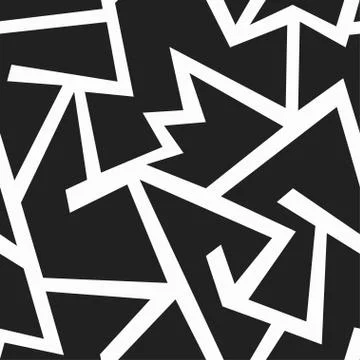 Retro monochrome geometric seamless pattern Illustrazione stock
