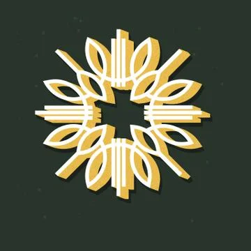 Retro monogram design template Stock Illustration