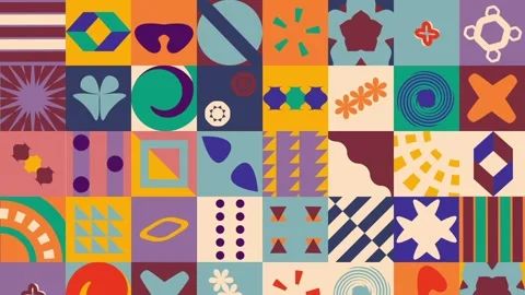 Retro Mosaıc Backgrounds Stock After Effects