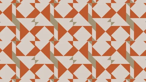 Retro mosaic with dynamic geometric tiles in a seamless loop. Vintage pattern Stock Footage 159368583