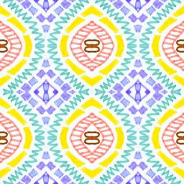 Retro mosaic pattern. Abstract geometric ethnic background. Stock Illustration