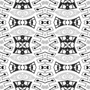Retro mosaic pattern. Abstract geometric ethnic background. Stock Illustration