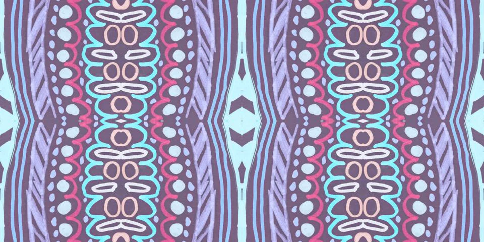 Retro mosaic pattern. Abstract geometric ethnic background. Stock Illustration