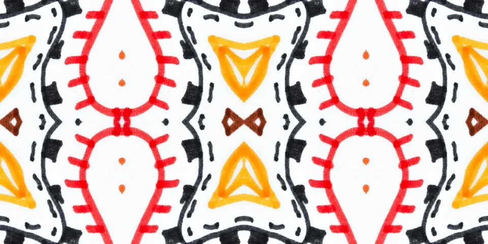 Retro mosaic pattern. Abstract geometric ethnic background. イラスト素材
