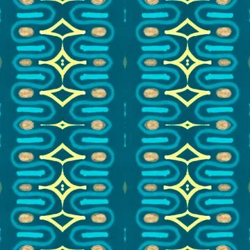 Retro mosaic pattern. Abstract geometric ethnic background. Stock Illustration
