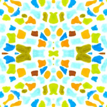 Retro mosaic pattern. Abstract geometric ethnic background. Illustrazione stock