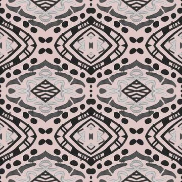 Retro mosaic pattern. Abstract geometric ethnic background. Illustrazione stock