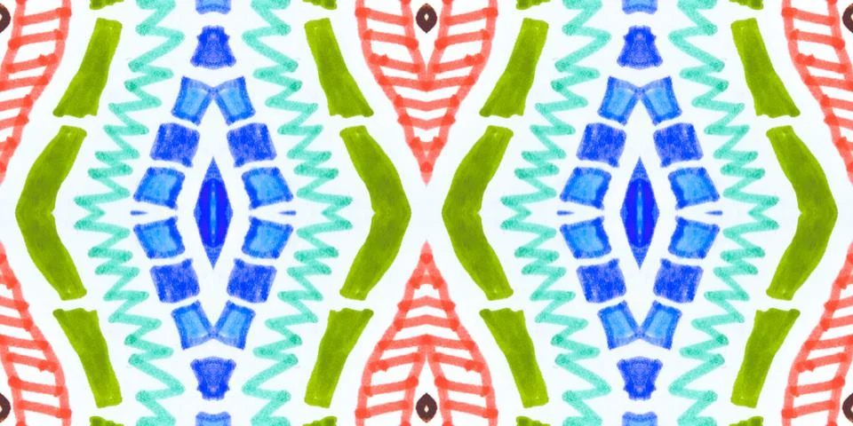 Retro mosaic pattern. Abstract geometric ethnic background. Stock Illustration