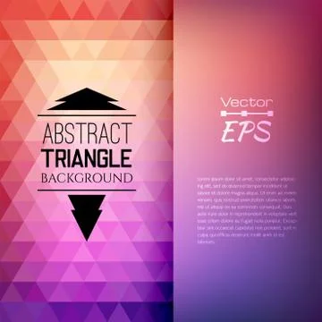 Retro mosaic pattern of geometric triangle shapes Stock Illustration