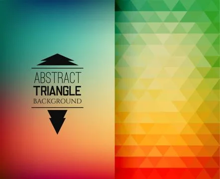 Retro mosaic pattern of geometric triangle shapes Stock Illustration