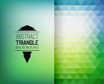 Retro mosaic pattern of geometric triangle shapes Stock Illustration