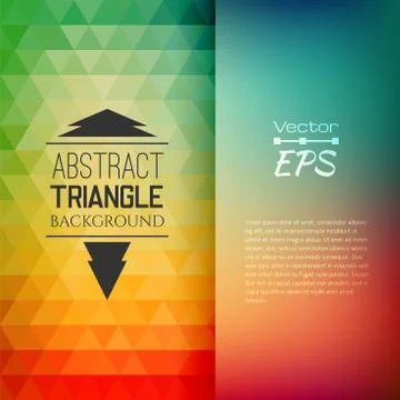Retro mosaic pattern of geometric triangle shapes Stock Illustration