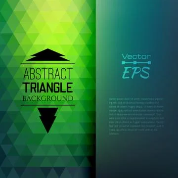 Retro mosaic pattern of geometric triangle shapes Stock Illustration