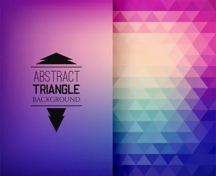 Retro mosaic pattern of geometric triangle shapes Stockillustratie