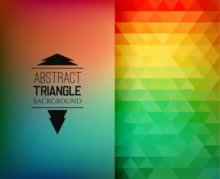 Retro mosaic pattern of geometric triangle shapes Illustrazione stock