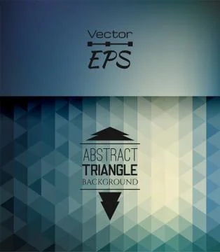 Retro mosaic pattern of geometric triangle shapes Stock Illustration