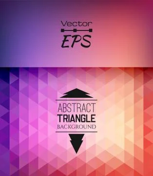 Retro mosaic pattern of geometric triangle shapes Stock Illustration