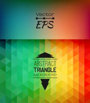 Retro mosaic pattern of geometric triangle shapes Stock Illustration