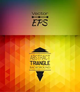 Retro mosaic pattern of geometric triangle shapes Stock Illustration