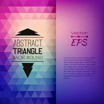 Retro mosaic pattern of geometric triangle shapes Illustrazione stock