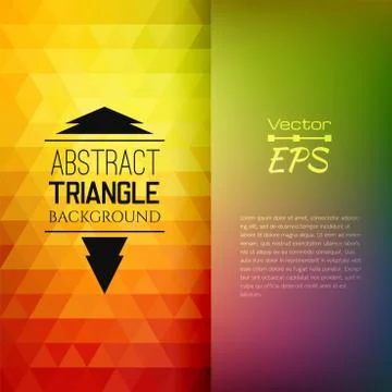 Retro mosaic pattern of geometric triangle shapes Illustrazione stock