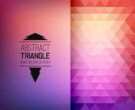 Retro mosaic pattern of geometric triangle shapes Illustrazione stock