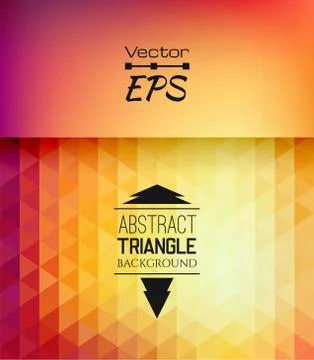 Retro mosaic pattern of geometric triangle shapes Stock Illustration