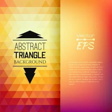 Retro mosaic pattern of geometric triangle shapes Stock Illustration