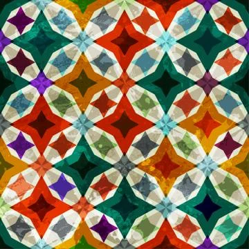 Retro mosaic seamless Stock Illustration